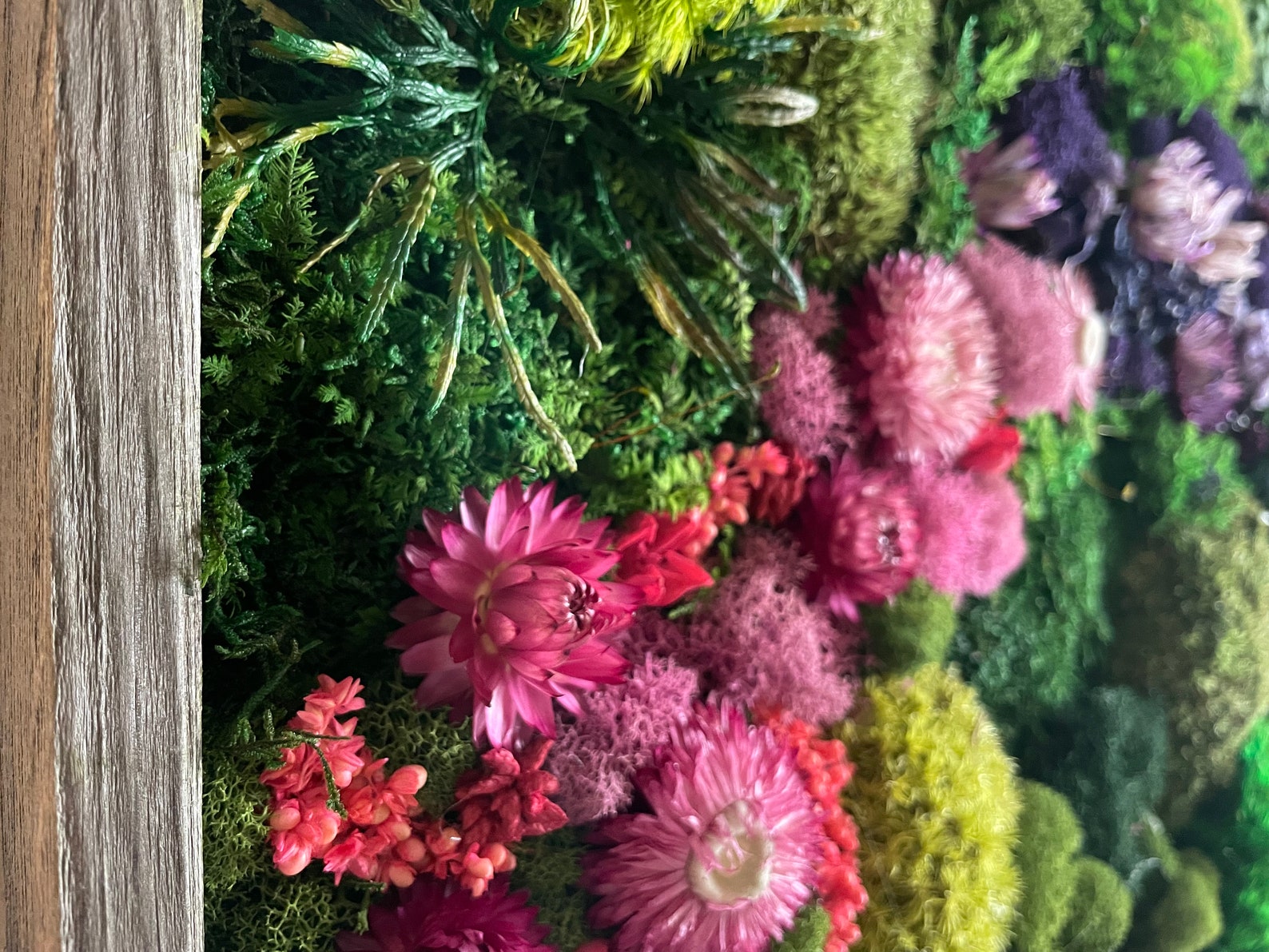 Floral Moss Wall Art. Moss Wall. Preserved Moss. Vertical Etsy UK