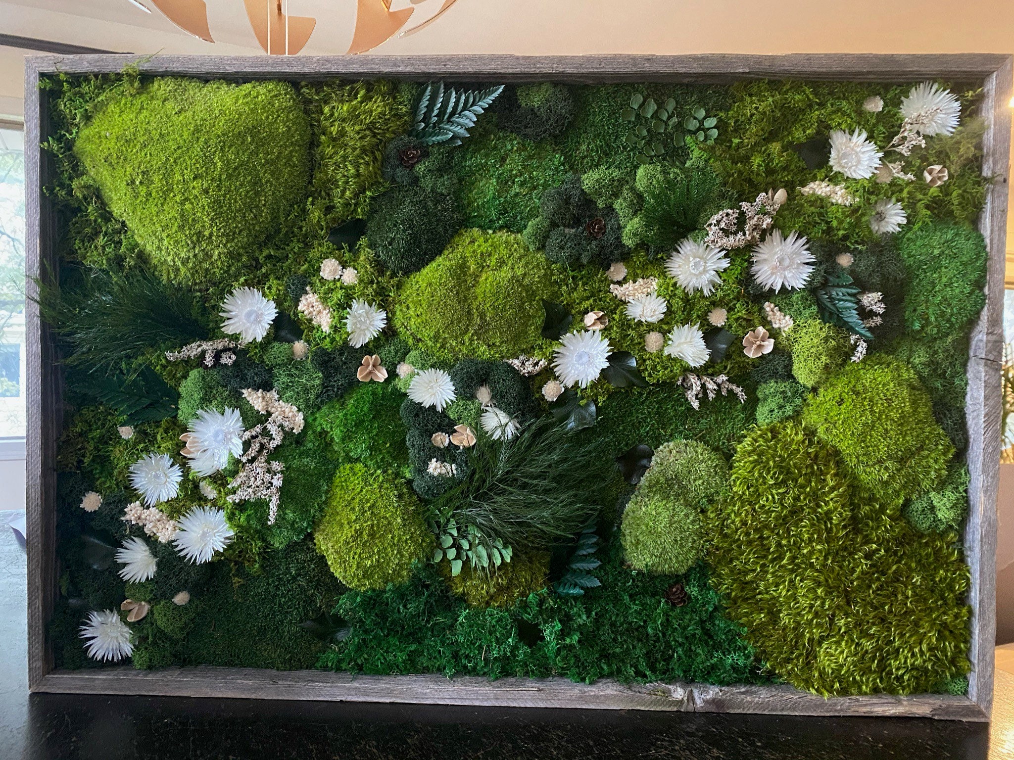 Small Moss Wall Art. Moss Wall. Preserved Moss. Wall Garden. Art Home  Decor. Art With Flowers. Large Home Decor. 