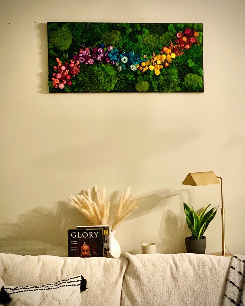 Floral Moss Wall Art. Moss Wall. Preserved Moss. Art Home Etsy