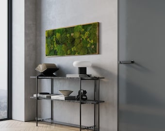 Lush Preserved Moss Art – Barn Wood Frame, No Maintenance, Ships Free