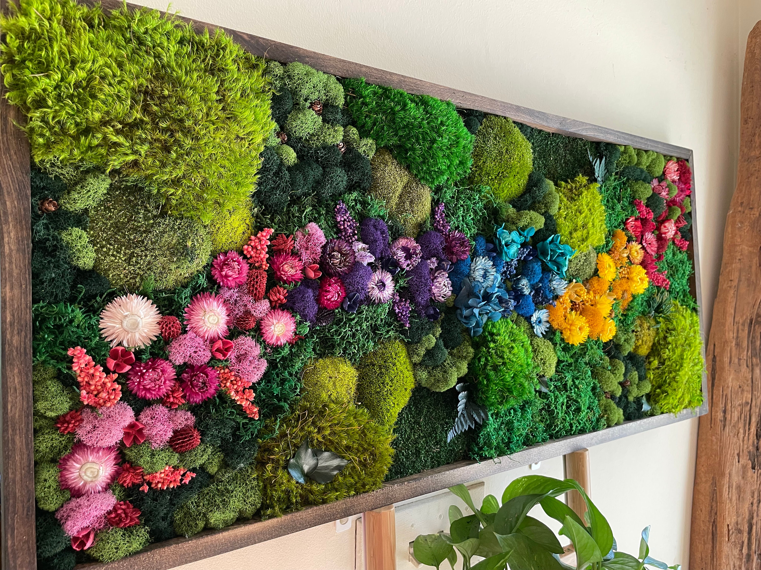 Small Moss Wall Art | Preserved Moss Garden Decor