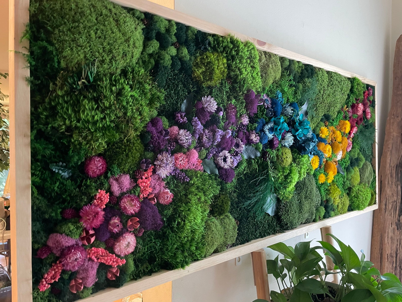 Floral Moss Wall Art. Moss Wall. Preserved Moss. Art Home Etsy