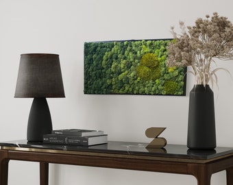 Ombré Moss Wall Art: Modern Preserved Moss Artwork