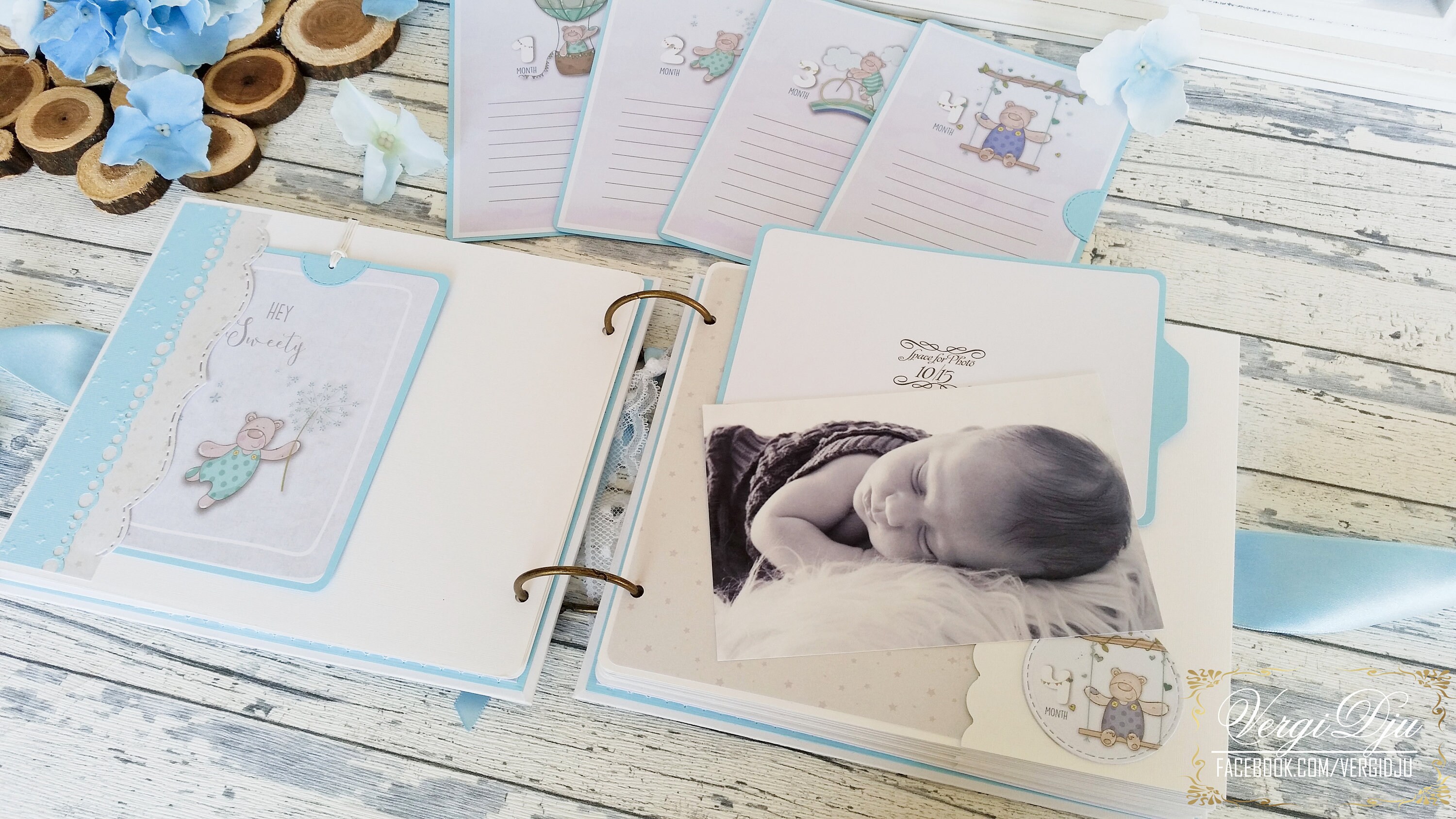 Baby Album Scrapbook Photo Album 9x13 10x15 Diary 12 Etsy