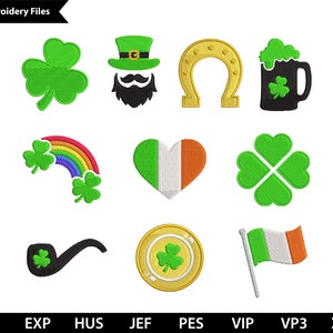 St Patrick&#39;s Day Embroidery Designs, St Patty&#39;s Day Embroidery Designs,  Embroidery Design Bundle