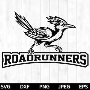 Mascotte de Roadrunners SVG, Roadrunners couper fichier, Roadrunners Silhouette & fichier de coupe Cricut,