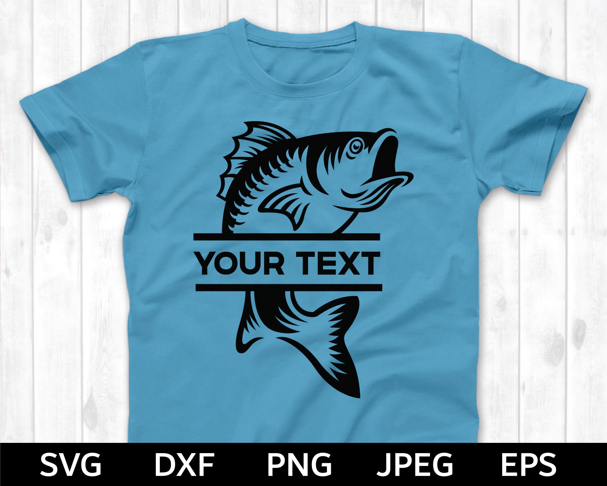 Download Fish Monogram SVG Bass Monogram SVG Fishing SVG Fishing Cut | Etsy