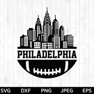 Philadelphia football skyline SVG, Philadelphia football png, Philadelphia football Silhouette & Cricut Cut File, Philadelphia clip art