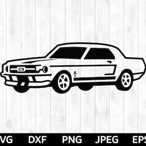 Mustang car SVG, Classic Car SVG, 60&#39;s Mustang SVG,