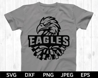 Eagles Cheer SVG, Cheer SVG, Cheer cut file, Cheer Silhouette & Cricut Cut File, Eagles Cheerleading
