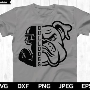Bulldogs Football SVG, Bulldogs SVG, Football cut file, Football Silhouette & Cricut Cut File, Bulldogs Football