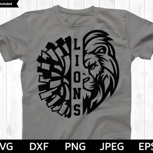 Lions Cheer SVG, Cheer SVG, Cheer cut file, Cheer Silhouette & Cricut Cut File, Lions Cheerleading