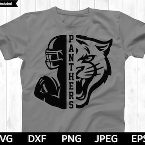 Panthers Football SVG, Panthers SVG, Football cut file, Football Silhouette & Cricut Cut File, Panthers Football