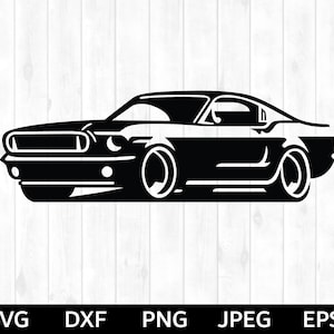 Mustang car SVG, Classic Car SVG, 60&#39;s Mustang SVG, Mustang cut file,