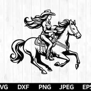 Frau reitet Pferd SVG, Frau reitet Pferd Silhouette & Cricut Cut Datei, Frau reitet Pferd ClipArt