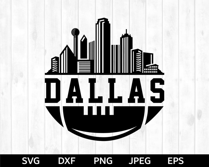 Dallas Football Skyline SVG, Dallas Football Png, Dallas Football ...