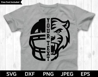Football SVG, Football cut file, Tigers SVG,  Football Silhouette & Cricut Cut File, Tigers Football SVG