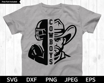 Cowboys Football SVG, Cowboys SVG, Football cut file, Football Silhouette & Cricut Cut File, Cowboys Football