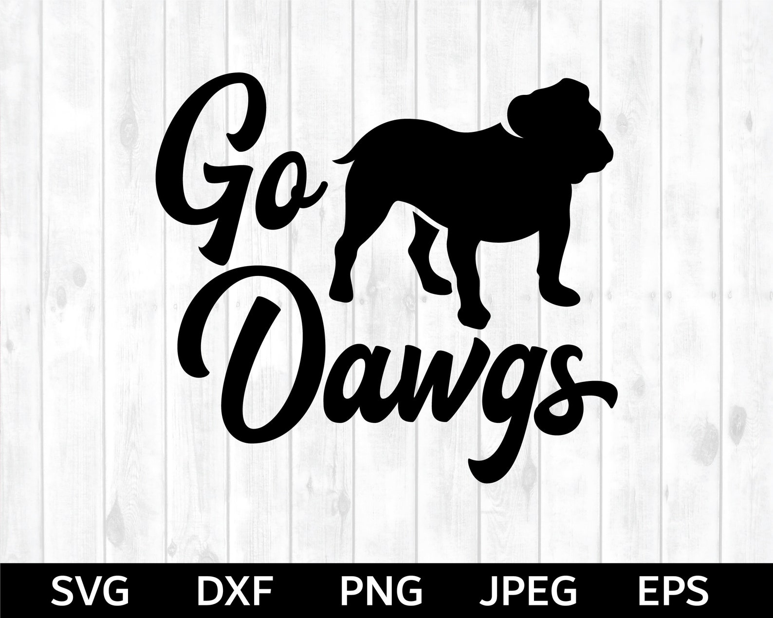 Go Dawgs SVG Football SVG Go Dawgs Silhouette & Etsy