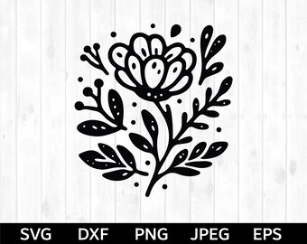 Kwiatowy wzór SVG, kwiatowy png, kwiatowy sylwetka i plik Cricut Cut, kwiatowy clipart