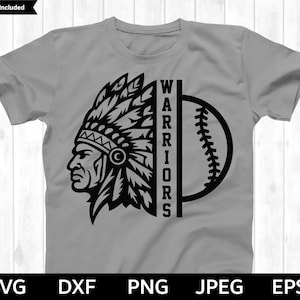 Warriors Baseball SVG, Baseball SVG, Baseball cut file, Baseball Silhouette & Cricut Cut File, Warriors Baseball
