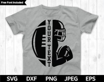 Football SVG, Football cut file, Football Silhouette & Cricut Cut File, Football Helmet SVG