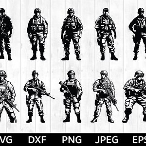 Soldier SVG Bundle, US Soldier Cut File, Military SVG, Rifle Svg, Patriotic Svg, Svg Files for Cricut
