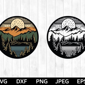 Outdoor-Svg, Berge-Svg, Natur-Svg-Dateien für Cricut, Natur-Svg, Abenteuer-Svg