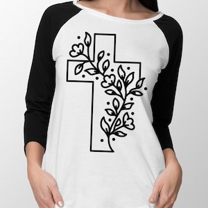 Cross SVG, Floral Cross SVG, Christian SVG, Cross Cut File,