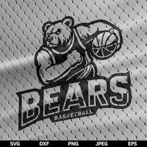 Bears Basketball Mascot SVG, Bears Mascot SVG, Basketball Team cut file, Basketball Silhouette & Cricut Cut File, Bears Basketball