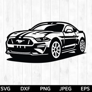Mustang car svg, Mustang car png, Mustang car Silhouette & Cricut Cut File, Mustang car clip art