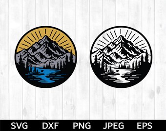 Aire libre Svg, Montañas Svg, Archivos Svg al aire libre para Cricut, Naturaleza Svg, Aventura Svg