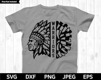 Warriors Cheer SVG, Cheer SVG, Cheer cut file, Cheer Silhouette & Cricut Cut File, Warriors Cheerleading
