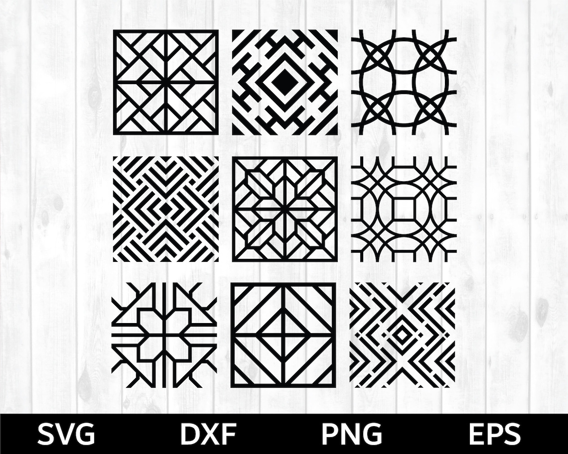 Tile Pattern SVG, Geometric Tile Template, Vinyl Tile Pattern, - Etsy