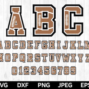 Football Font SVG, Football Lettering SVG, Sports Font SVG, Football Font Alphabet