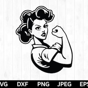 Rosie The Riveter svg, Cáncer de mama svg, Mujeres fuertes svg, Motivational svg, Rosie The Riveter cut file