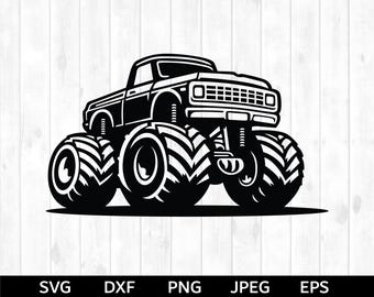 Monster Truck svg, Monster Truck png, Monster Truck Silhouette & Cricut Cut File, Monster Truck clip art