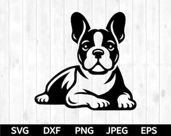 フレンチブルドッグのシルエットSVG、クリップアート（デジタル