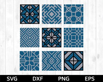 Tile Pattern SVG, Geometric Tile template, Vinyl Tile Pattern,
