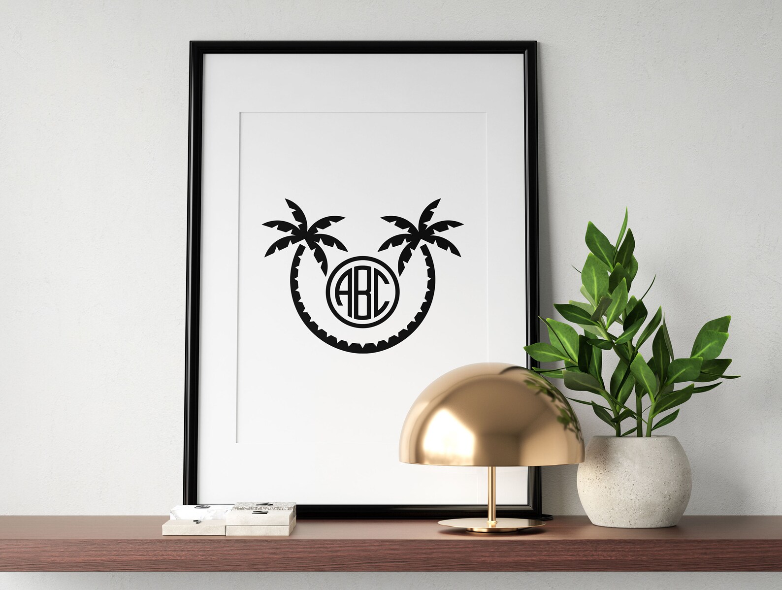 Download Palm Tree Monogram SVG Palm Tree SVG Vacation Monogram SVG | Etsy