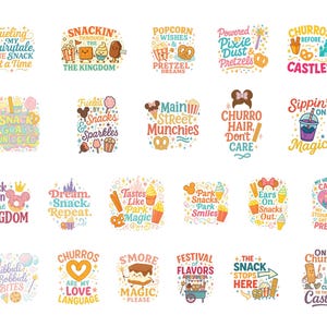 Freizeitpark Snack PNG Bundle, Freizeitpark PNG, Sublimationsdesign digitaler Download