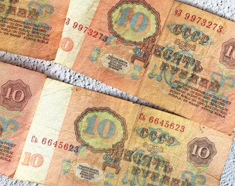 10 Rubel Banknote Etsy