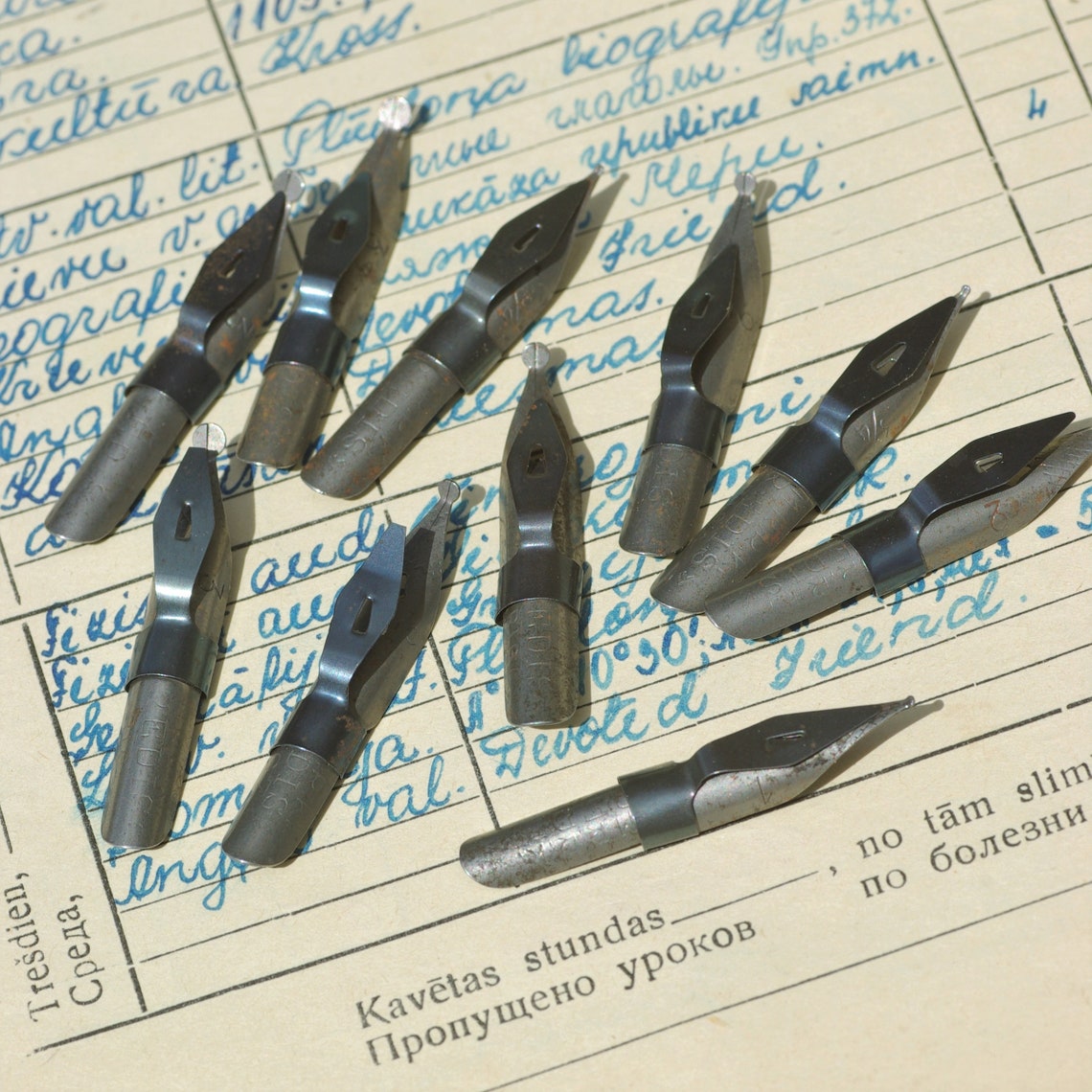 Dip pen nibs set 10 ink pen nibs for calligraphy Etsy