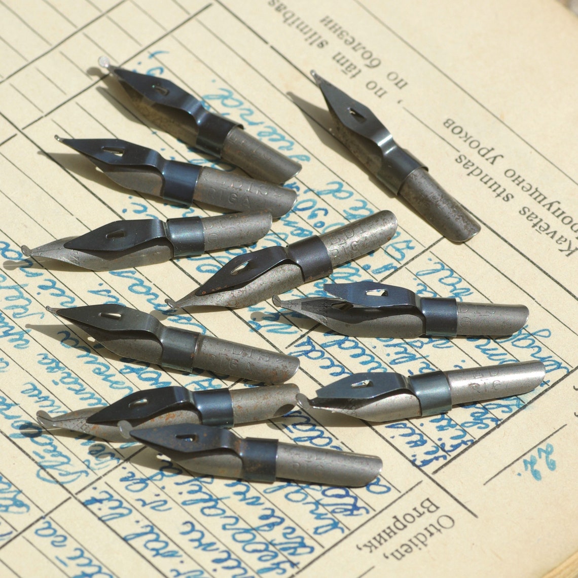 Dip pen nibs set 10 ink pen nibs for calligraphy Etsy