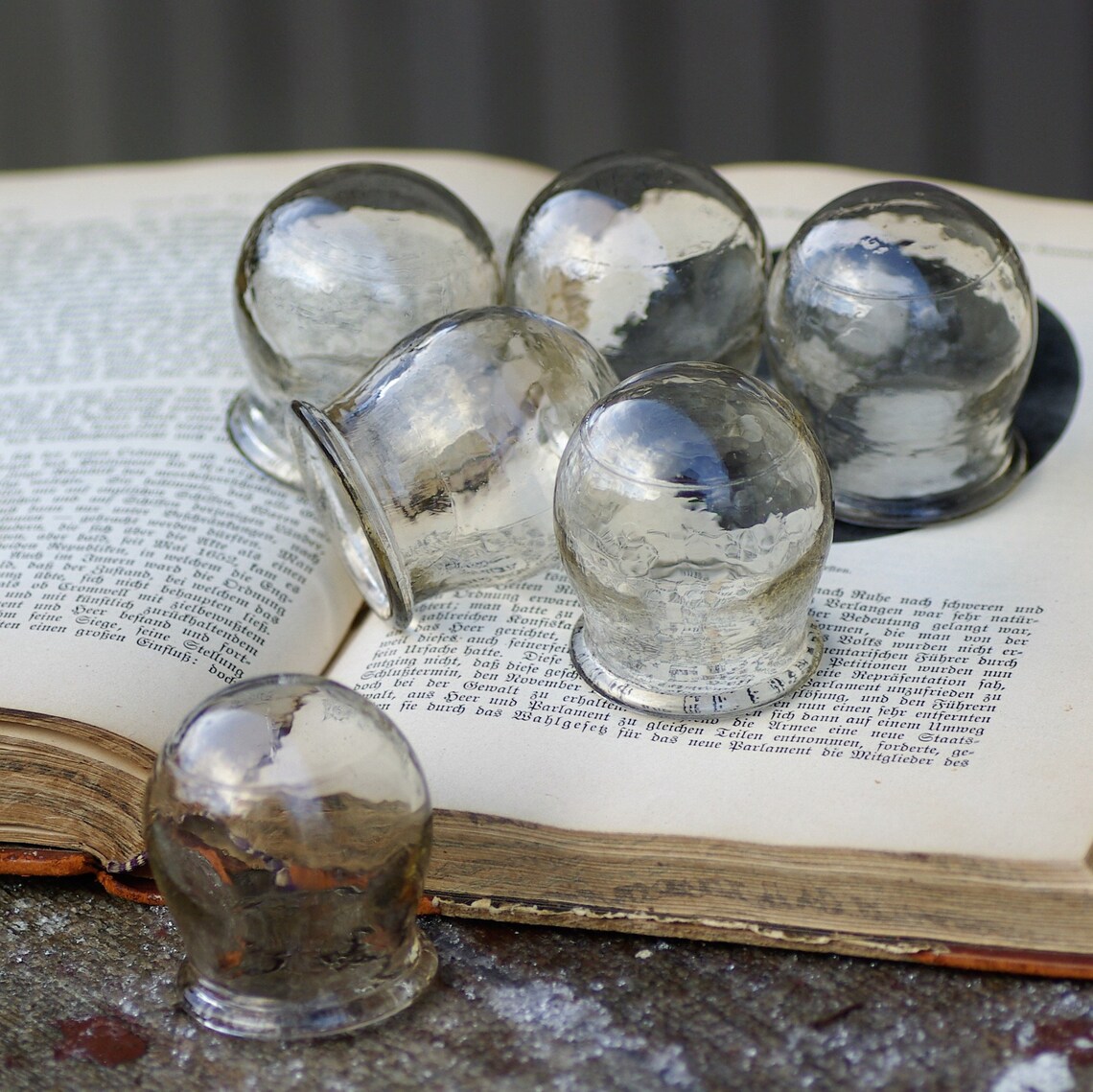 Medicine glass cups set 6 suction cups for alternative Etsy