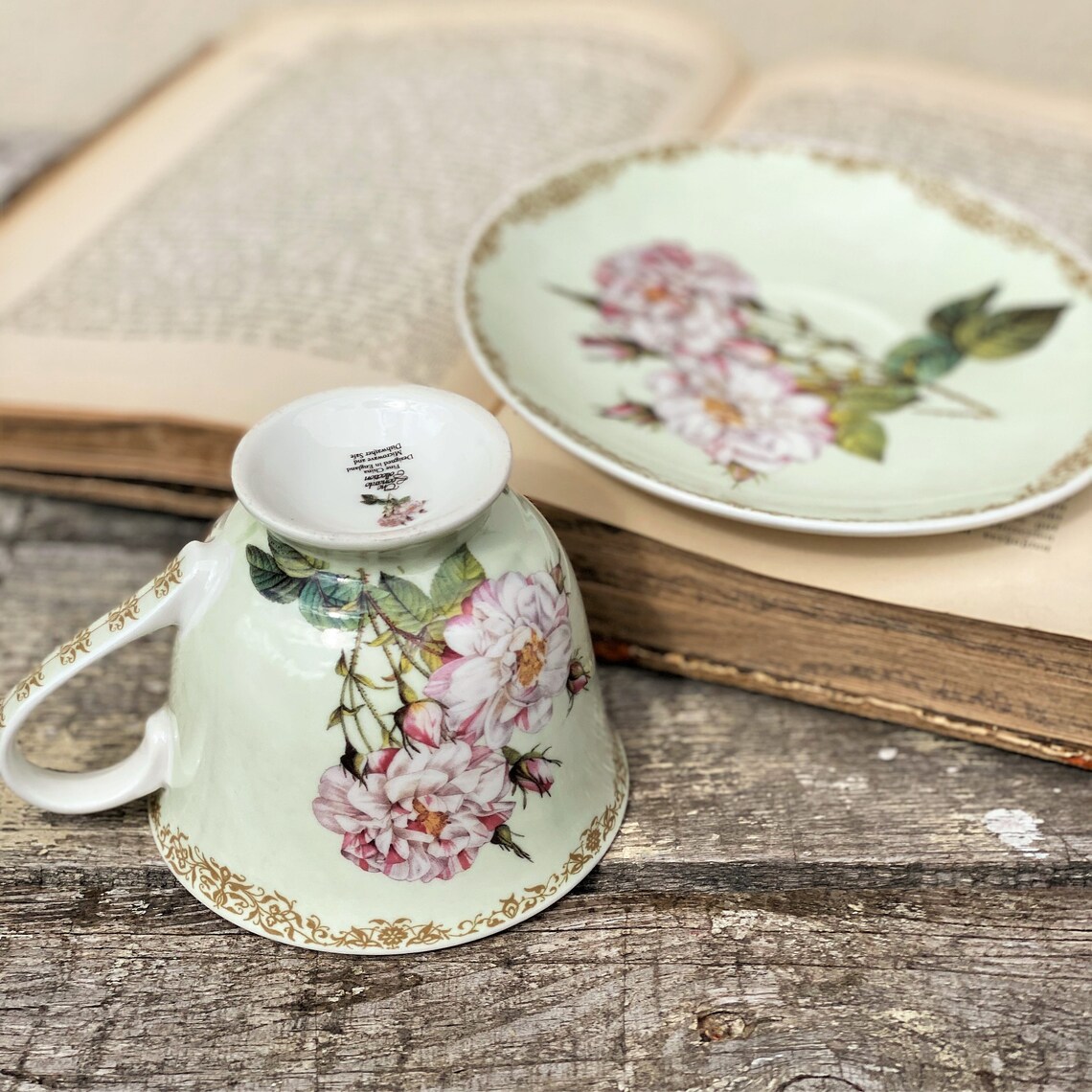 Tea Cup and Saucer the Leonardo Collection. Roses Flowers Etsy