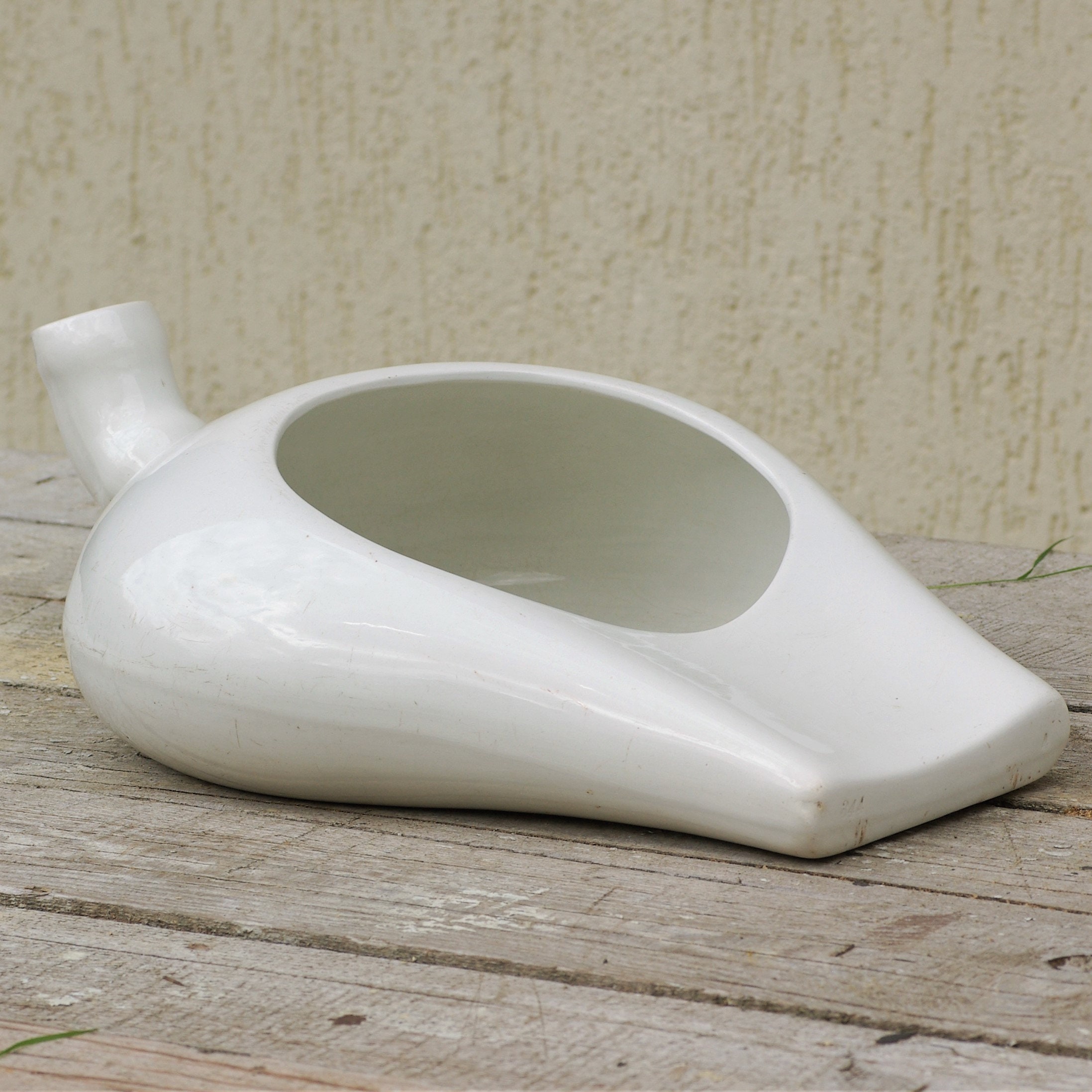 Hospital Bedpan Ceramic Bed Pan Urinal Toilet Chamber Pot Etsy