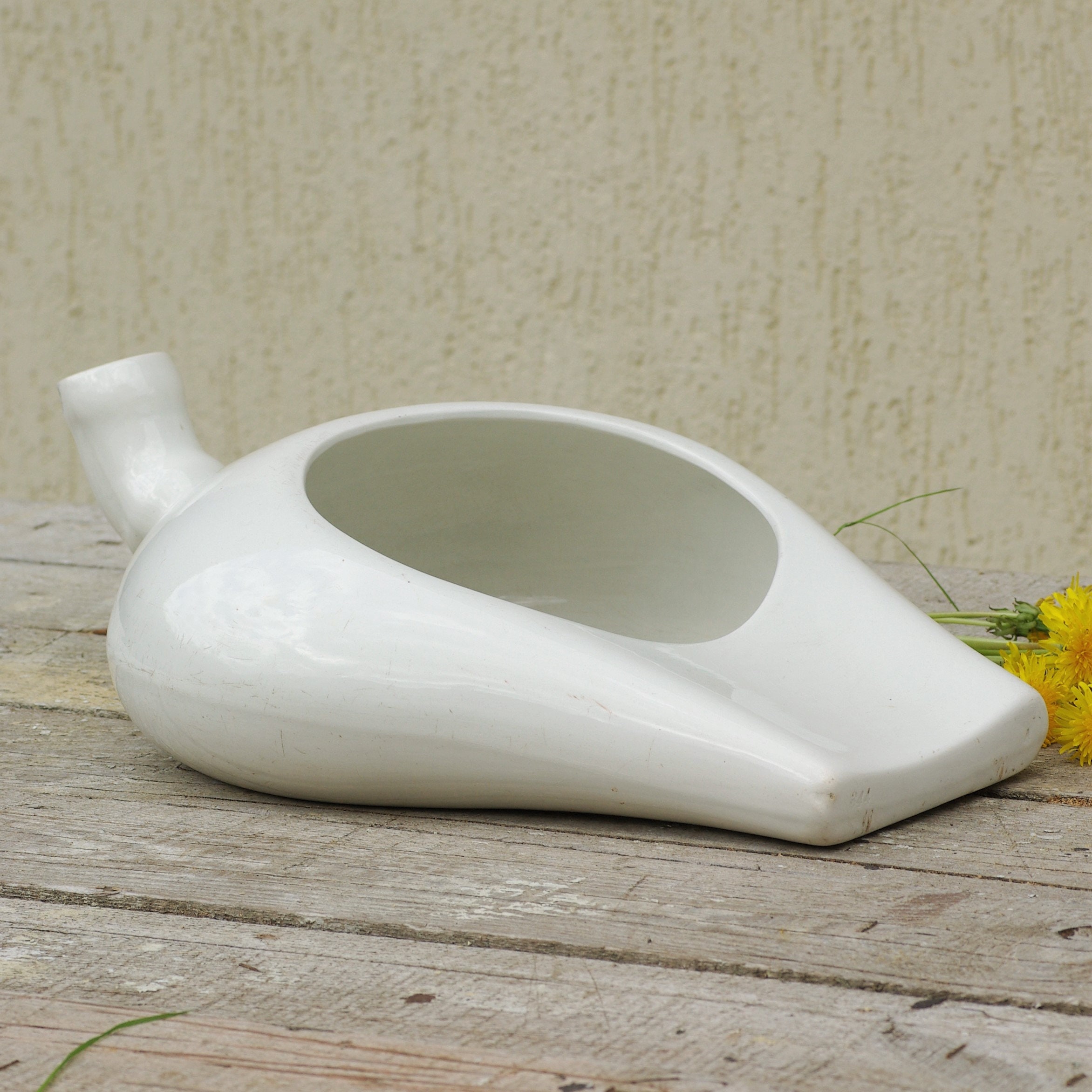 Hospital Bedpan Ceramic Bed Pan Urinal Toilet Chamber Pot Etsy