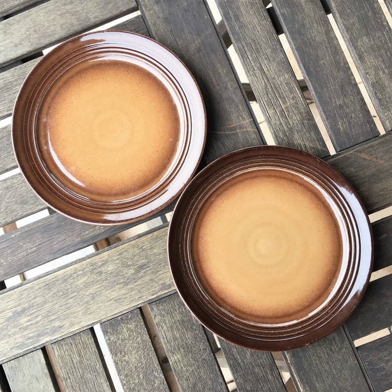 ceramic brown plate for salad dessert Scandinavian H\u00f6gan\u00e4s Keramik stoneware plates made in Sweden rustic pottery Grand series