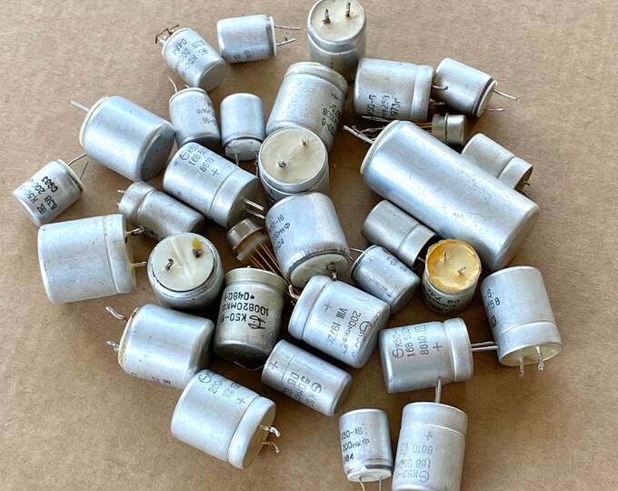 Antique Radio Capacitor Set, Tube Radio Restoration, Old Radio Amateur, Radio Components